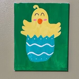 Easter Chick Painting